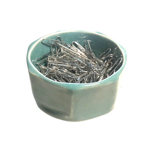 Succulent/Cactus Planter, Salt Cellar, Desk Accessory/ Green with Facetted Sides - Picture 5 of 10